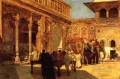 中庭の象と人物たち アラビアのアグラ砦 エドウィン・ロード・ウィーク